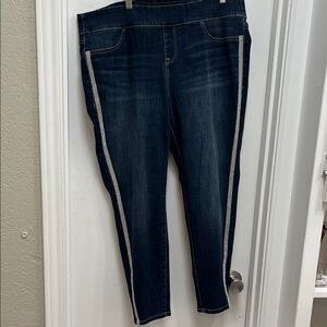Lane Bryant Rhinestone Pull On Jeggings, Size 16